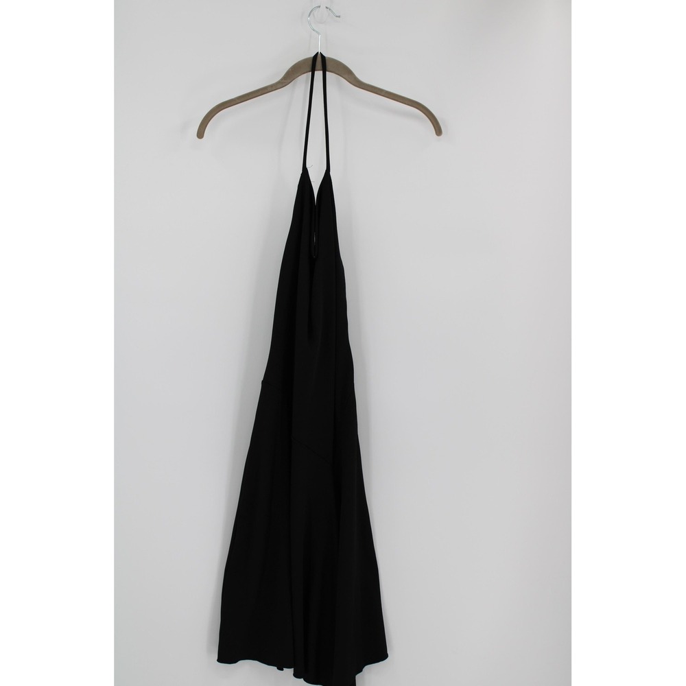 Anthony Sicari Dress Womens Medium Black‎ Halter Asymmetrical Cocktail Made USA